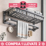 Promo 2x1: Organizador de Baño de Acero Inoxidable con Sistema de Sellado al Vacío + 2 Soportes de REGALO