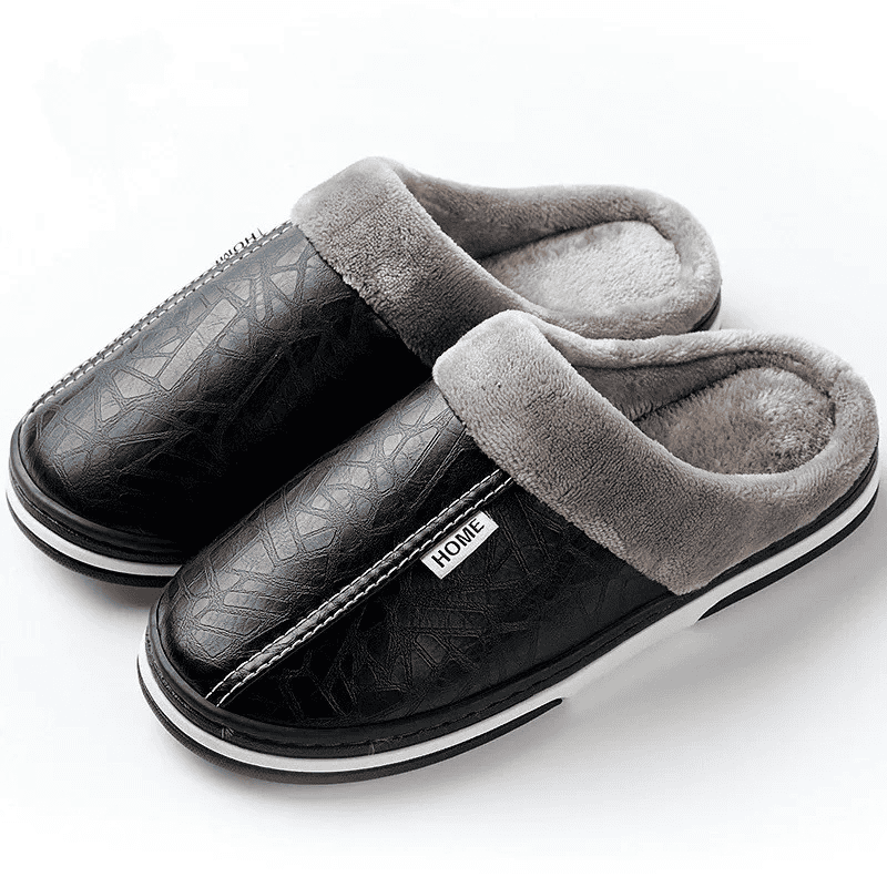 [Compre 1 Leve 2] Pantufla Ortopédica de Cuero – Interior Afelpado [Antiodor]