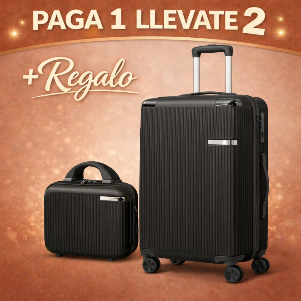 Promo 2x1 – Set de Viaje Imperia™ con Valija Premium de Policarbonato + Mini Valija Gratis