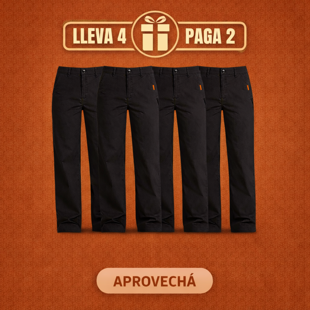 [Promo Llevá 4, Pagá 2] Pantalón Silk Fit™ en Algodón Premium, Suave y Liviano