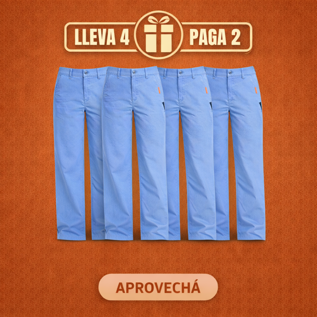 [Promo Llevá 4, Pagá 2] Pantalón Silk Fit™ en Algodón Premium, Suave y Liviano